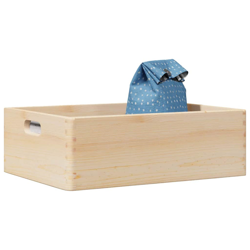 Load image into Gallery viewer, Vidaxl houten kist met handvatten 40x30x13 cm massief grenenhout
