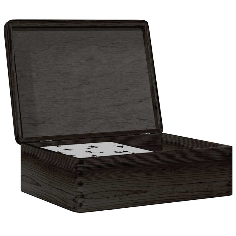 Load image into Gallery viewer, Vidaxl houten kist met deksel 40x30x13 cm massief grenenhout zwart
