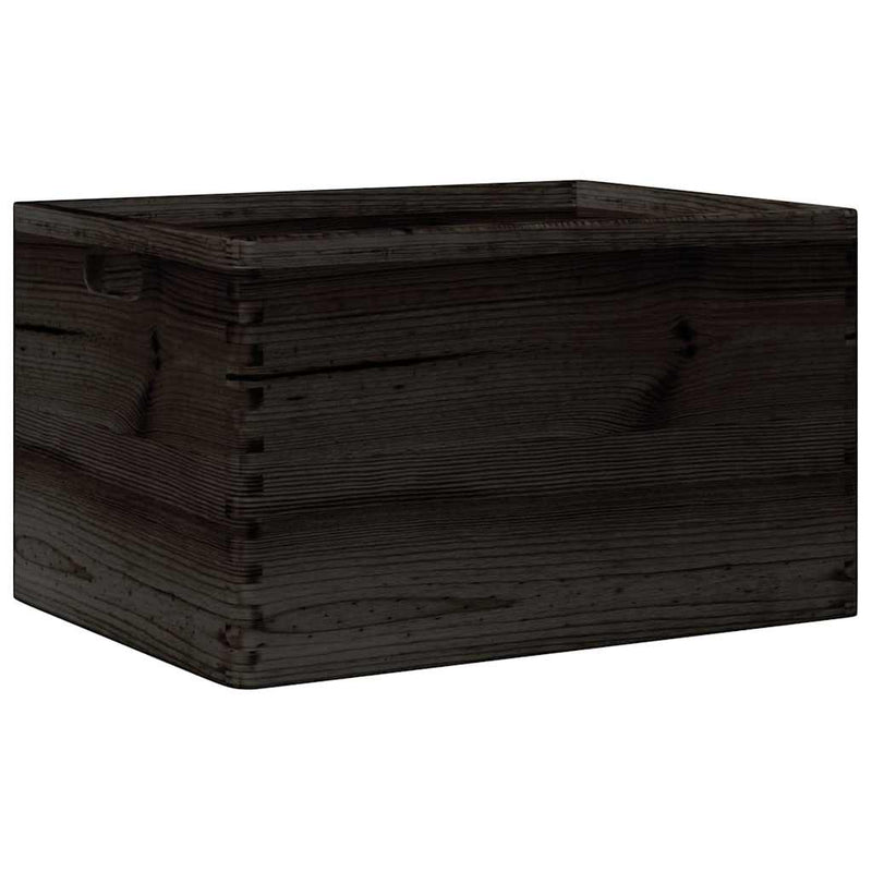 Load image into Gallery viewer, Vidaxl houten kist met handvatten 40x30x23 cm massief grenenhout zwart
