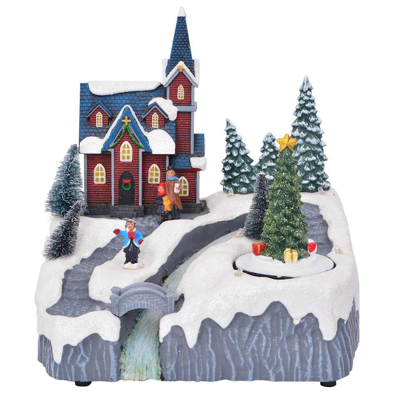 Afbeelding laden in galerijviewer, Vidaxl kerstdorp decoratie multikleur 20,5 x 17 x 21 cm kunststof
