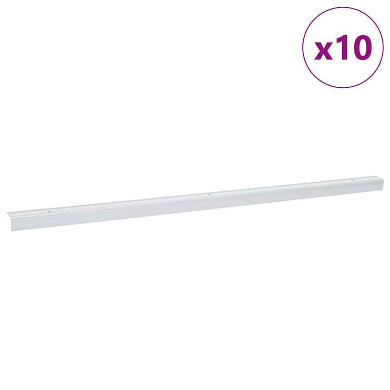 Afbeelding laden in galerijviewer, Vidaxl trapprofielen 10 pcs zilver 67 x 3.5 x 3 cm aluminium
