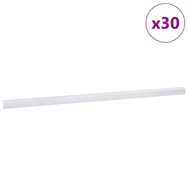 Afbeelding laden in galerijviewer, Vidaxl trapprofielen 30 pcs zilver 67 x 3.5 x 3 cm aluminium
