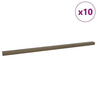 Vidaxl trapprofielen 10 pcs bruin 67 x 3 x 2 cm aluminium