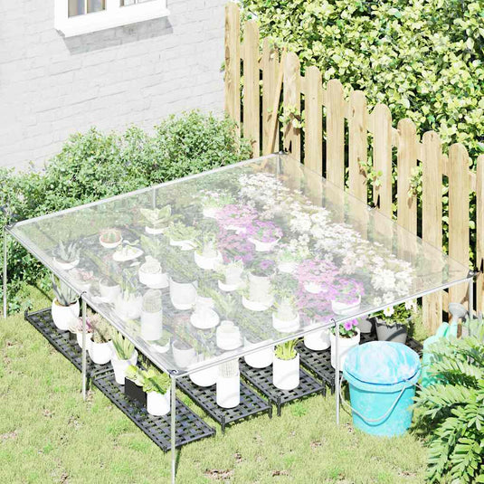 Vidaxl doorzichtig afdekzeil met ogen 2x2 m polyethyleen