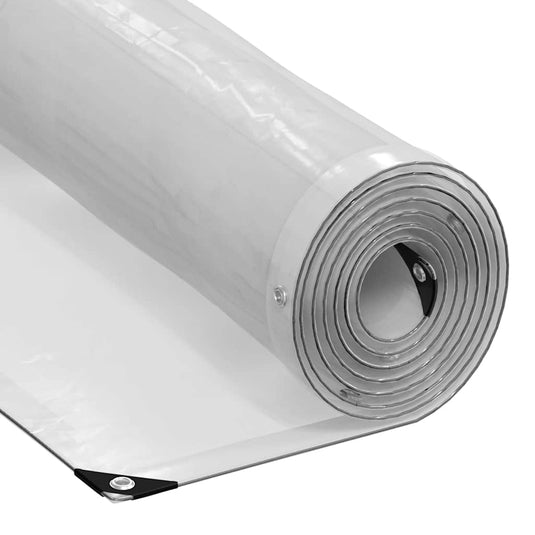 Vidaxl doorzichtig zeildoek met zeilringen 2x4 m polyethyleen