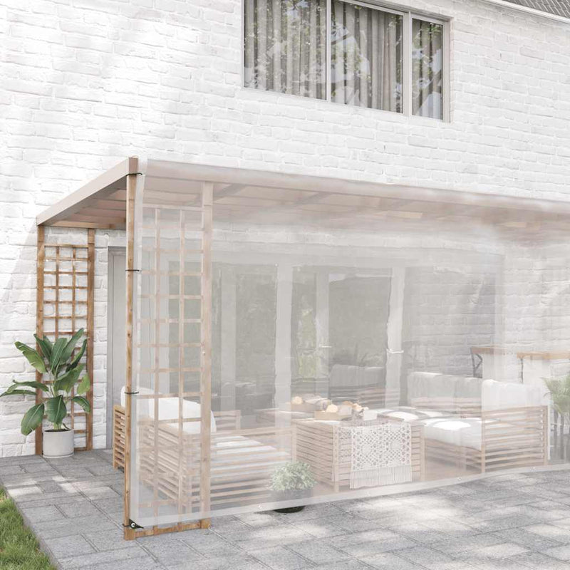 Load image into Gallery viewer, Vidaxl doorzichtig zeildoek met zeilringen 5x10 m polyethyleen
