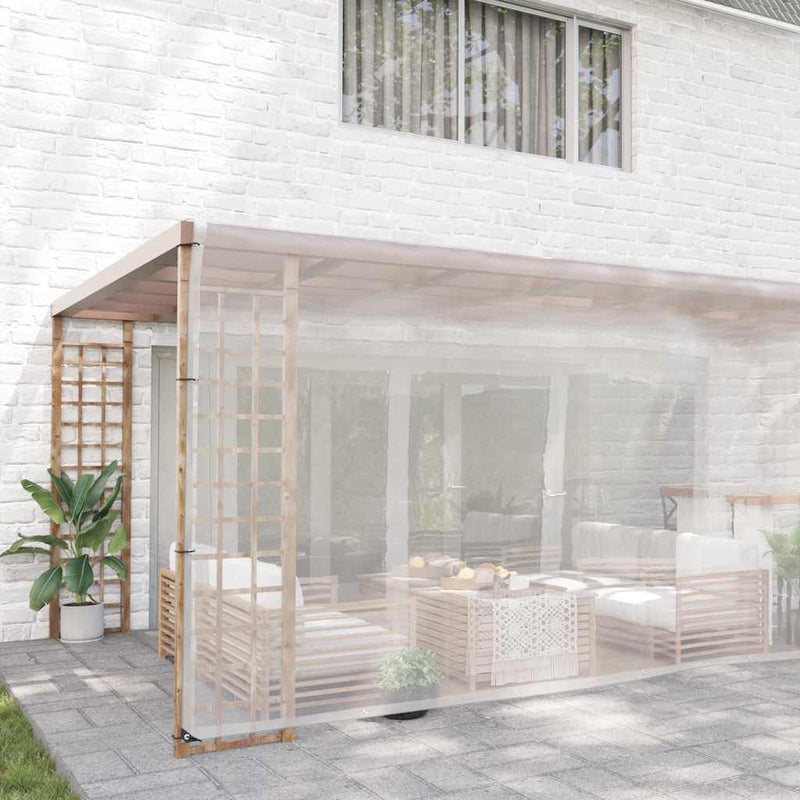 Load image into Gallery viewer, Vidaxl doorzichtig zeildoek met zeilringen 6x10 m polyethyleen
