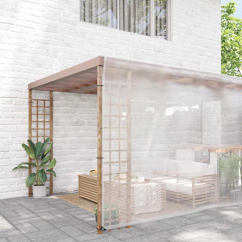 Load image into Gallery viewer, Vidaxl doorzichtig zeildoek met zeilringen 8x8 m polyethyleen
