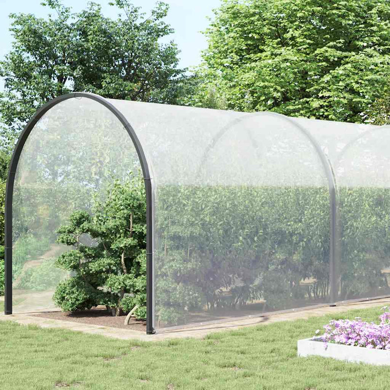 Load image into Gallery viewer, Vidaxl doorzichtig zeildoek met zeilringen 10x10 m polyethyleen
