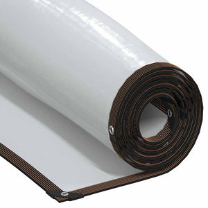 Vidaxl doorzichtig zeildoek met zeilringen 1x4 m polyethyleen