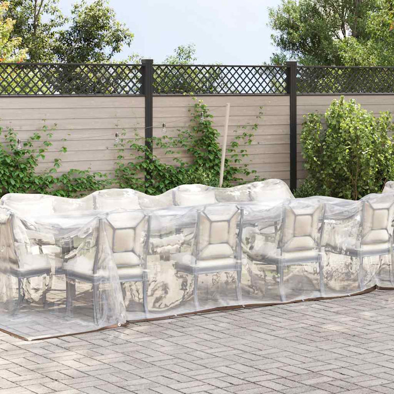 Load image into Gallery viewer, Vidaxl doorzichtig zeildoek met zeilringen 3x10 m polyethyleen
