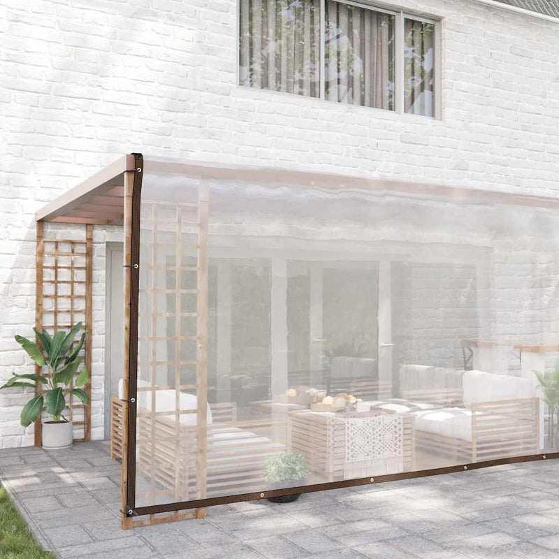 Load image into Gallery viewer, Vidaxl doorzichtig zeildoek met zeilringen 6x8 m polyethyleen
