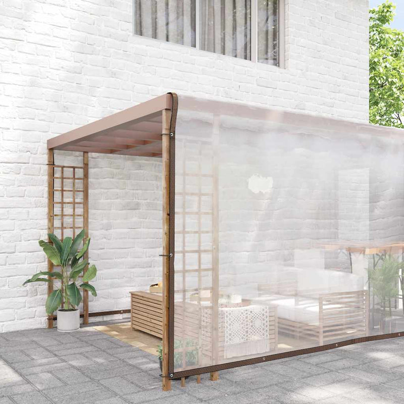Load image into Gallery viewer, Vidaxl doorzichtig zeildoek met zeilringen 8x8 m polyethyleen
