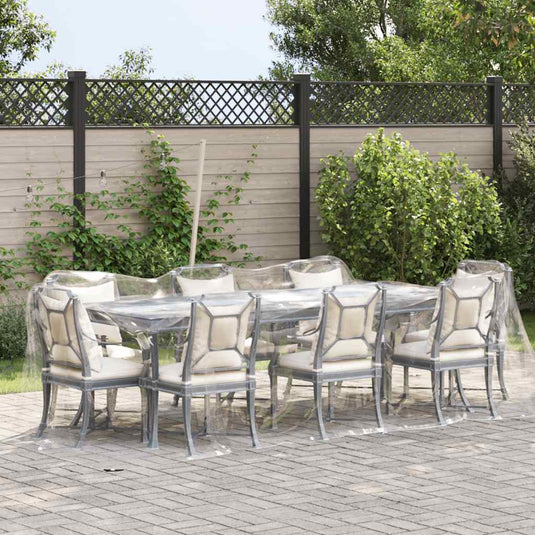 Vidaxl doorzichtig zeildoek met zeilringen 2x5 m pvc