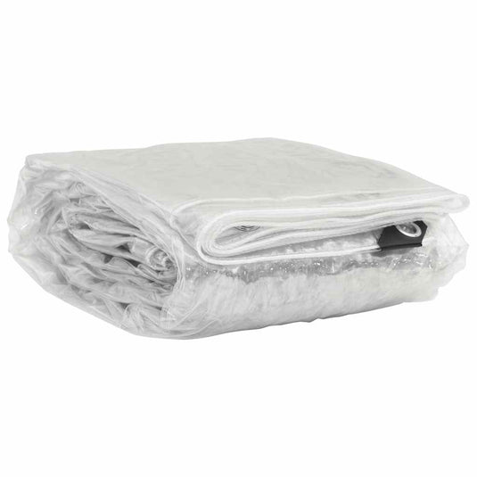 Vidaxl doorzichtig afdekzeil met ogen 3x3 m pvc