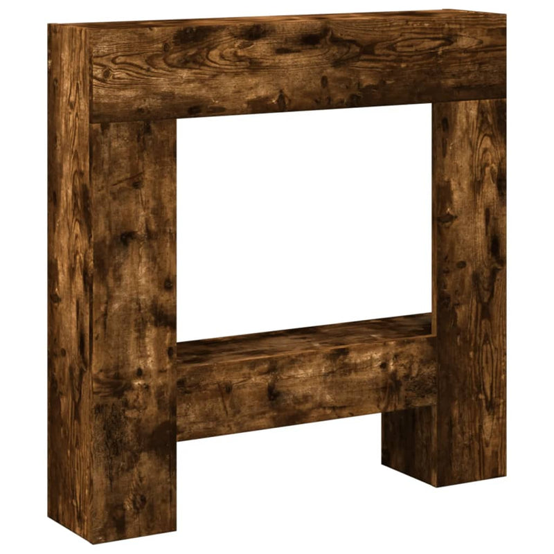 Afbeelding laden in galerijviewer, Vidaxl haardombouw 81x18x82 cm bewerkt hout gerookt eikenkleurig
