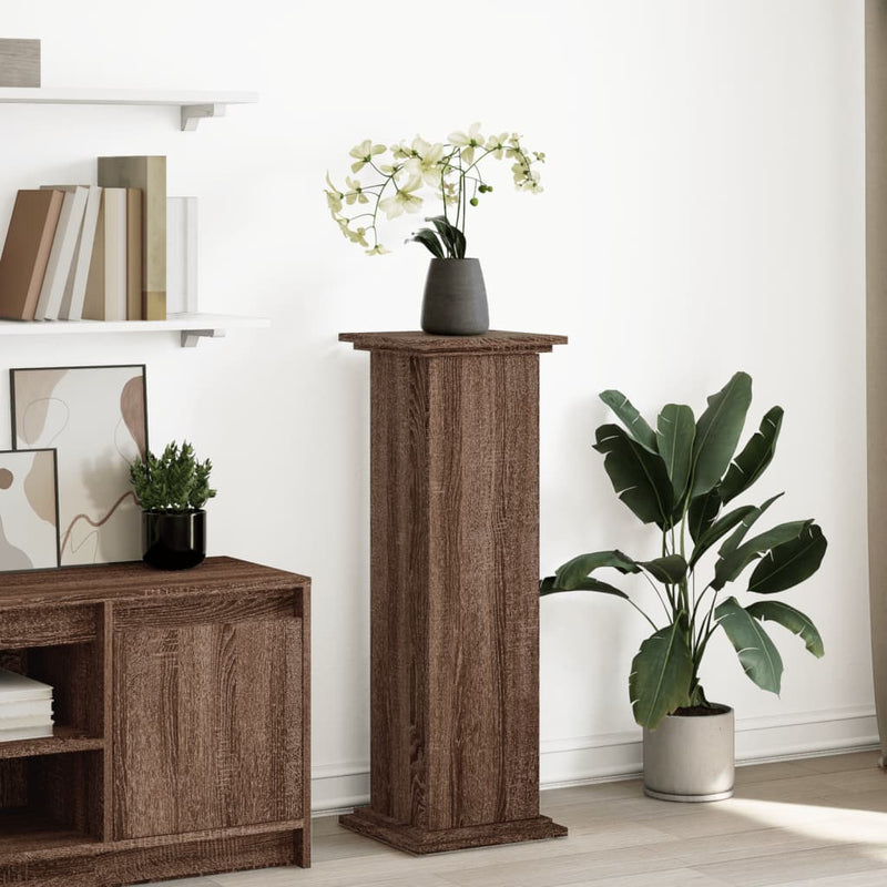 Load image into Gallery viewer, Vidaxl sokkel met opbergruimte 31x30x90 cm bewerkt hout bruin eiken
