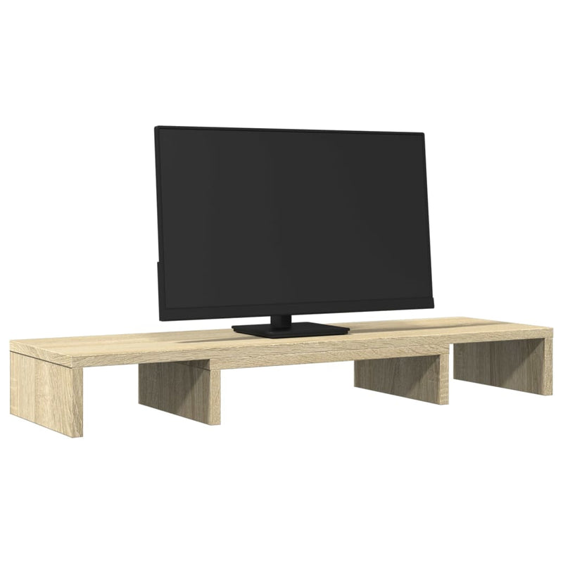 Load image into Gallery viewer, Vidaxl monitorstandaard verstelbaar 80x24x10,5 cm hout sonoma eiken
