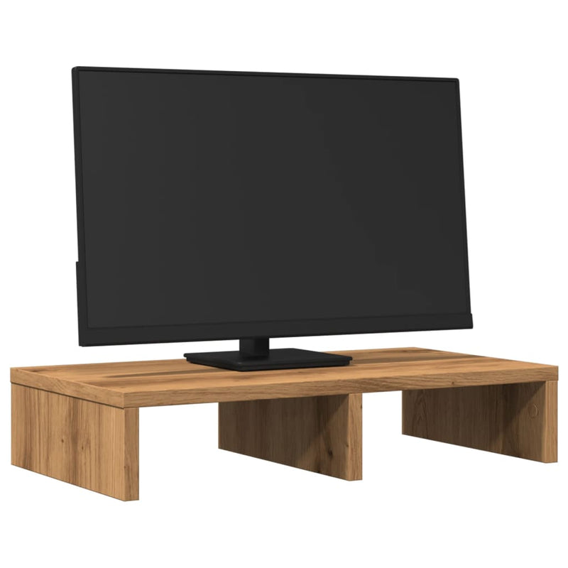 Load image into Gallery viewer, Vidaxl monitorstandaard 50x27x10 cm bewerkt hout artisanaal eikenkleur
