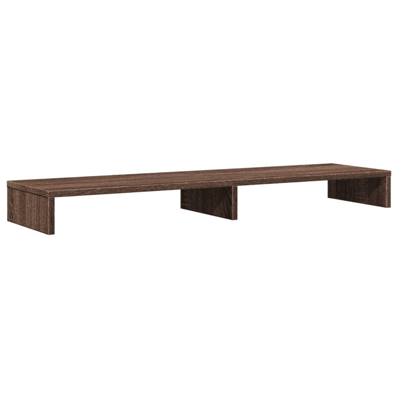 Load image into Gallery viewer, Vidaxl monitorstandaard 100x27x10 cm bewerkt hout bruin eikenkleurig
