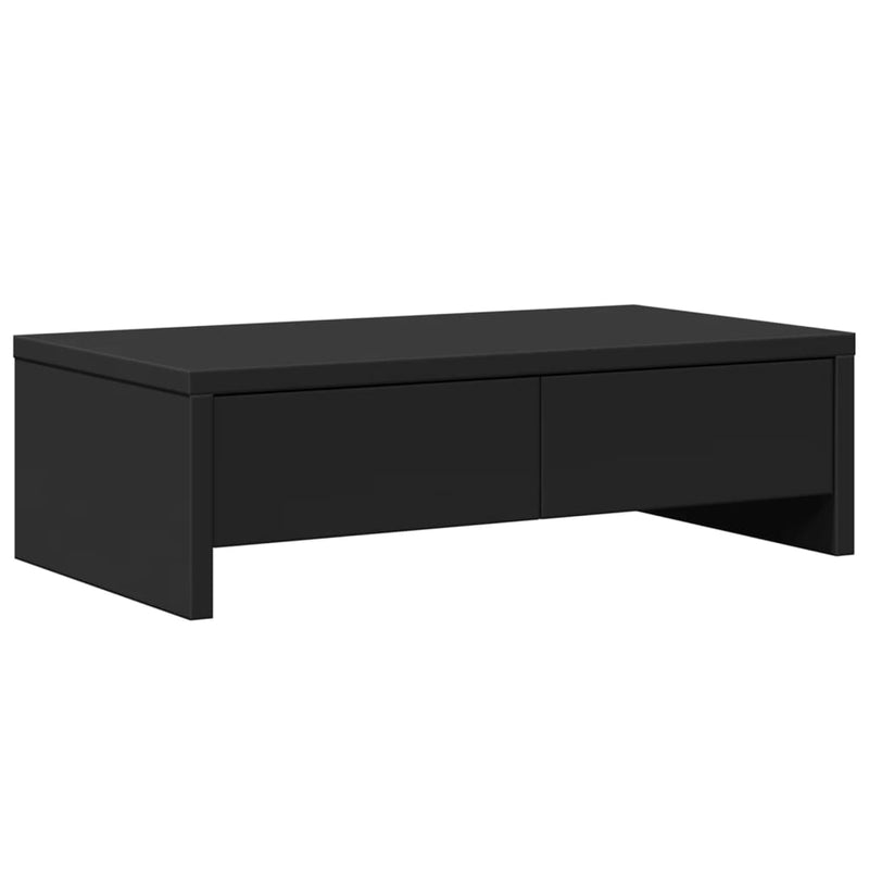 Load image into Gallery viewer, Vidaxl monitorstandaard met lades 50x27x15 cm bewerkt hout zwart
