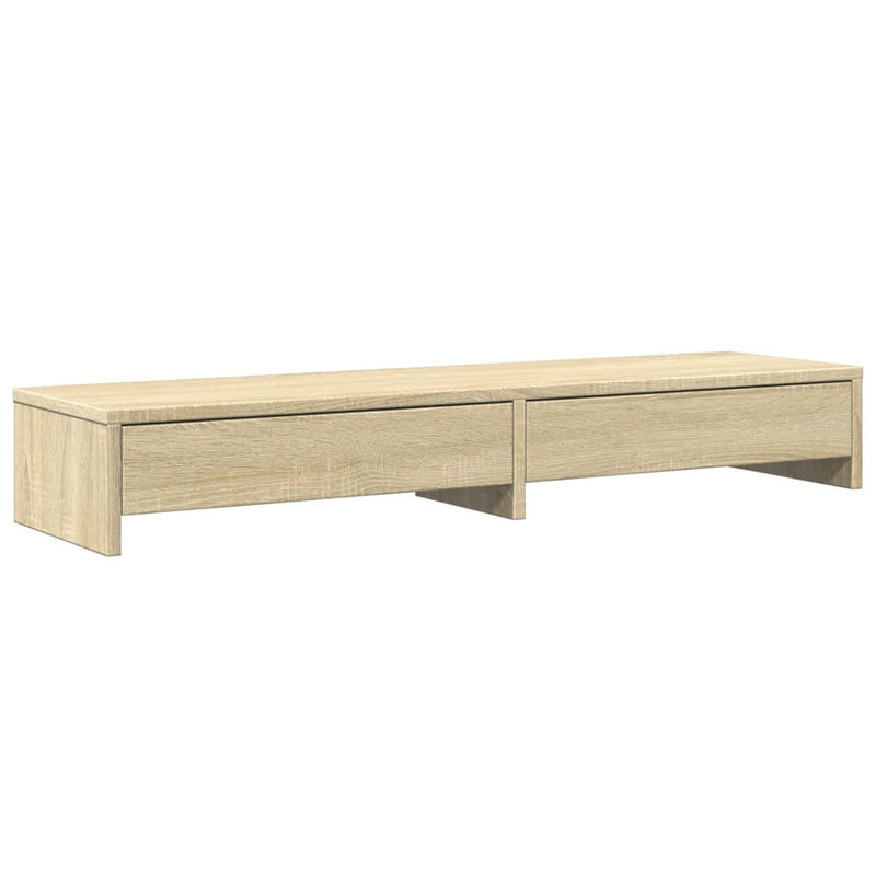 Load image into Gallery viewer, Vidaxl monitorstandaard met lades 100x27x15 cm hout sonoma eikenkleur

