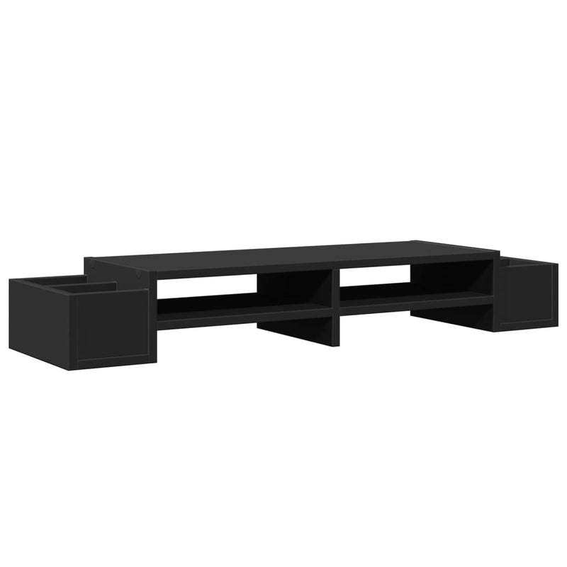 Load image into Gallery viewer, Vidaxl monitorstandaard met opbergruimte 100x27x15 cm hout zwart
