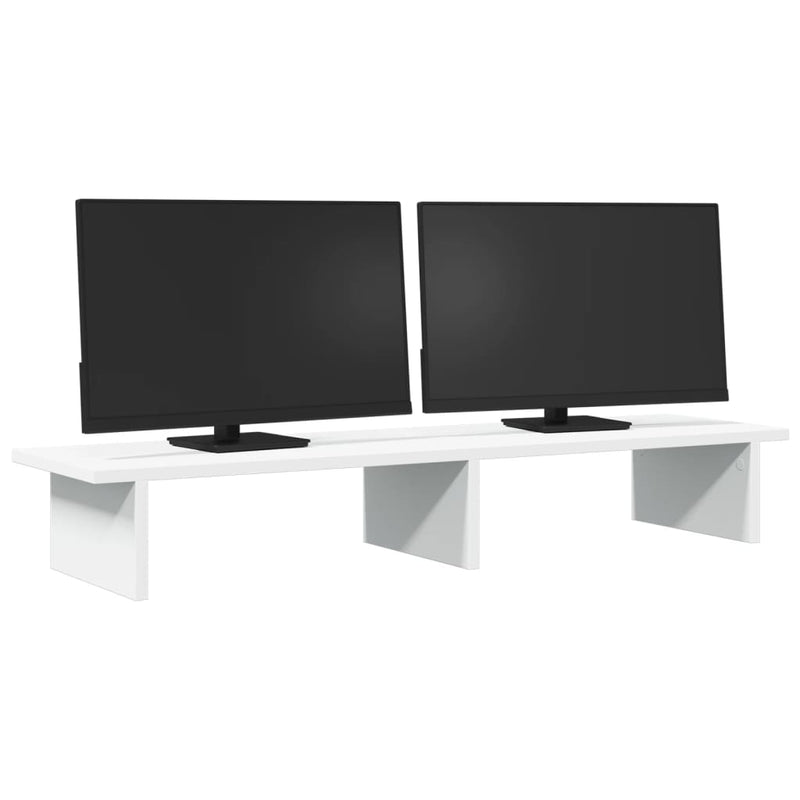 Load image into Gallery viewer, Vidaxl monitorstandaard 100x27x15 cm bewerkt hout wit
