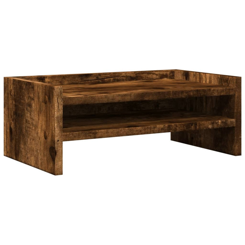 Load image into Gallery viewer, Vidaxl monitorstandaard 42x24x16 cm bewerkt hout gerookt eikenkleurig
