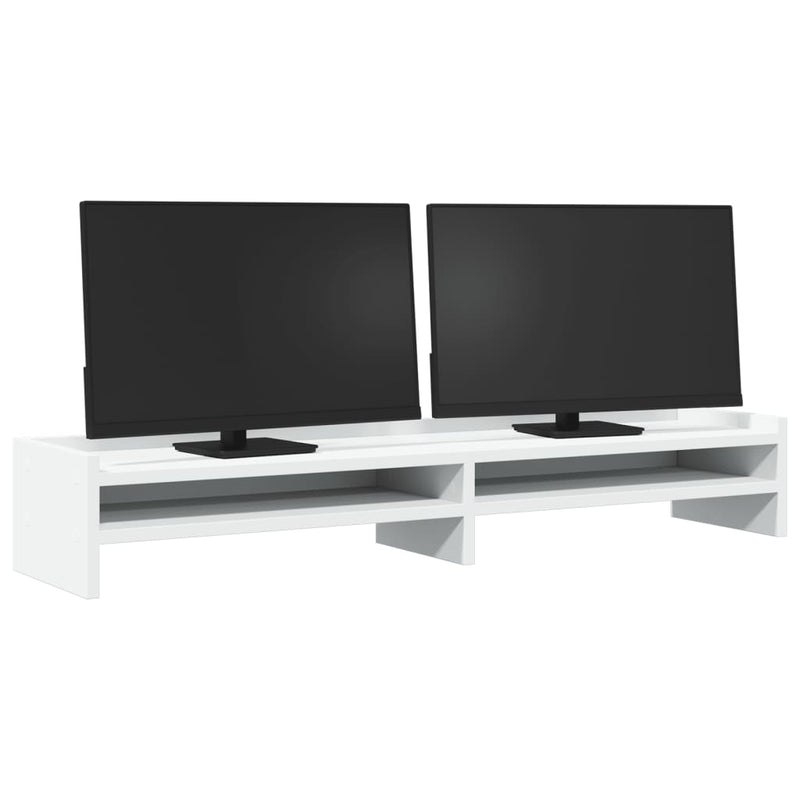 Load image into Gallery viewer, Vidaxl monitorstandaard 100x24x16 cm bewerkt hout wit
