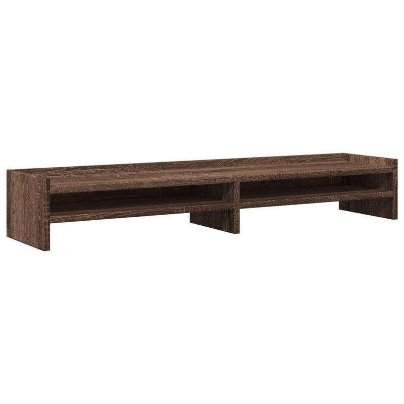 Load image into Gallery viewer, Vidaxl monitorstandaard 100x24x16 cm bewerkt hout bruin eikenkleurig
