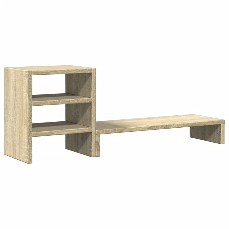 Load image into Gallery viewer, Vidaxl monitorstandaard met bureau-organizer bewerkt hout sonoma eiken

