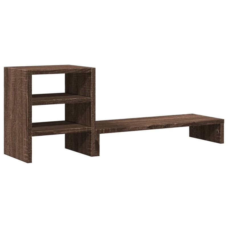 Load image into Gallery viewer, Vidaxl monitorstandaard met bureau-organizer bewerkt hout bruin eiken
