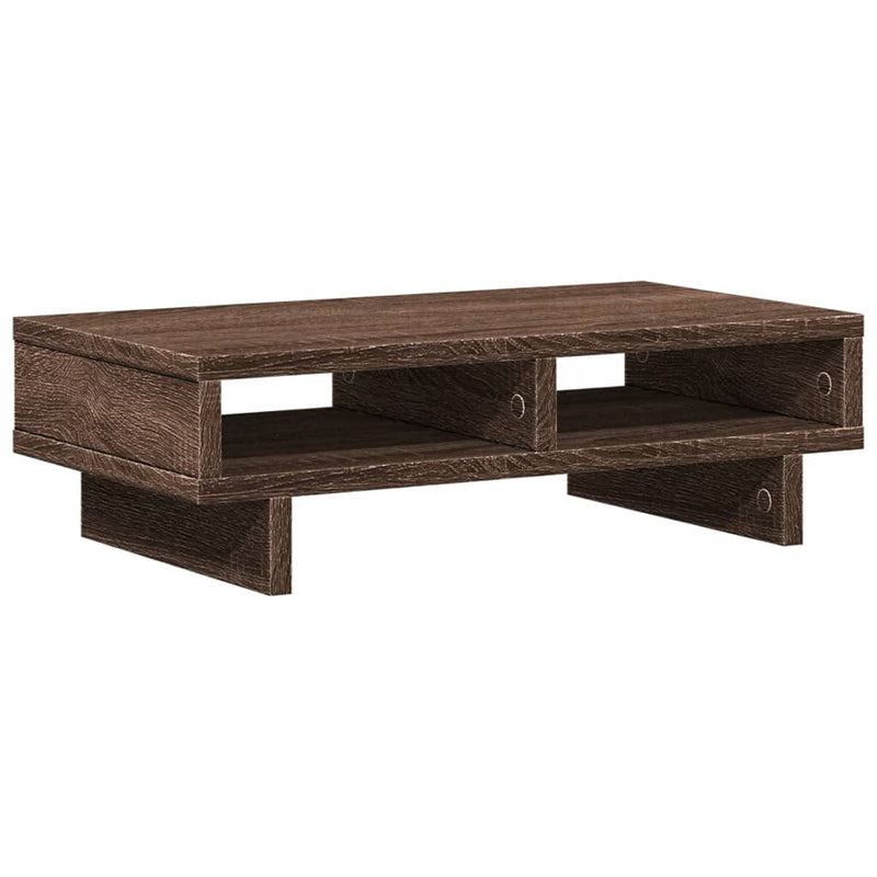 Load image into Gallery viewer, Vidaxl monitorstandaard 50x27x15 cm bewerkt hout bruin eikenkleurig
