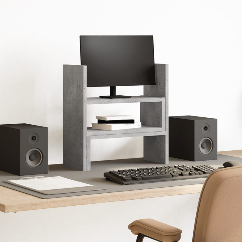 Load image into Gallery viewer, Vidaxl bureau organiser 40x17x41 cm bewerkt hout betongrijs
