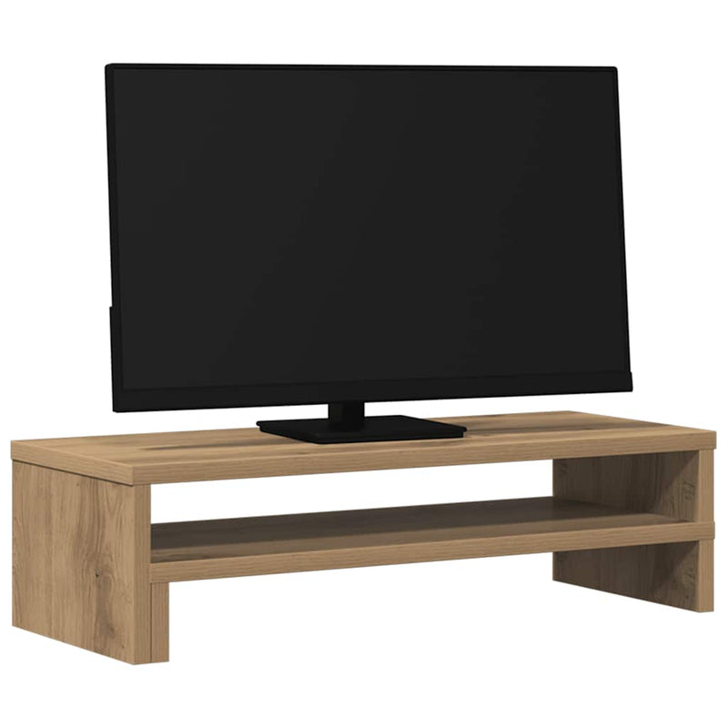 Load image into Gallery viewer, Vidaxl monitorstandaard 54x22x15 cm bewerkt hout artisanaal eikenkleur
