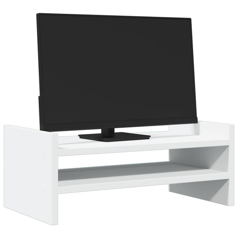 Load image into Gallery viewer, Vidaxl monitorstandaard 50x27x20 cm bewerkt hout wit

