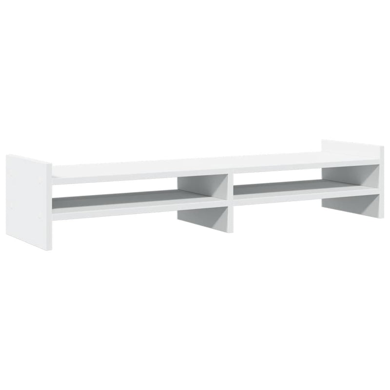 Load image into Gallery viewer, Vidaxl monitorstandaard 100x27x20 cm bewerkt hout wit
