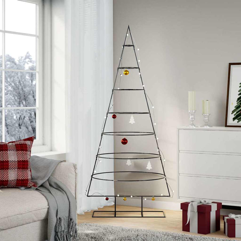 Afbeelding laden in galerijviewer, Vidaxl kerstdecoratie kerstboom 180 cm metaal zwart
