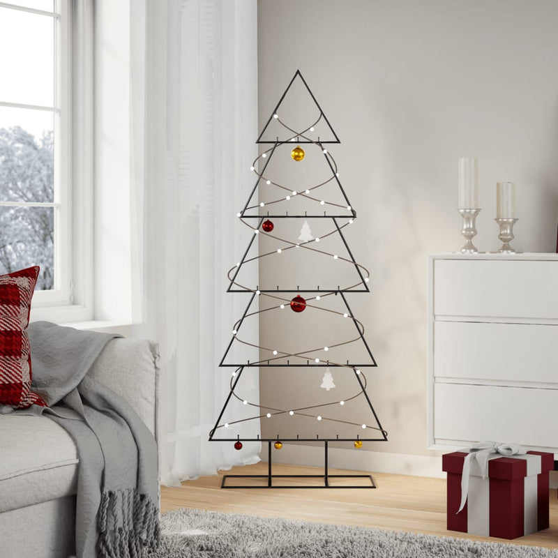 Afbeelding laden in galerijviewer, Vidaxl kerstdecoratie kerstboom 150 cm metaal zwart
