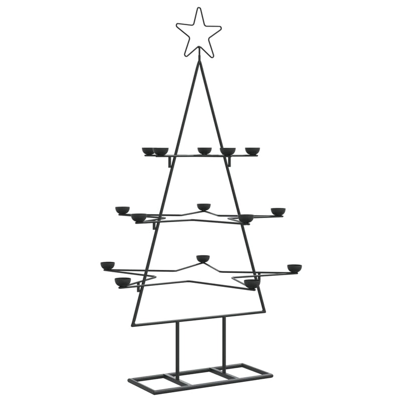 Load image into Gallery viewer, Vidaxl kerstdecoratie kerstboom 105 cm metaal zwart
