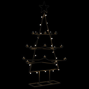 Vidaxl kerstdecoratie kerstboom 105 cm metaal zwart