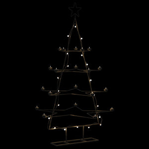 Vidaxl kerstdecoratie kerstboom 140 cm metaal zwart