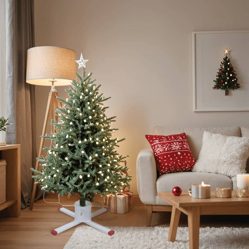 Load image into Gallery viewer, Vidaxl kerstboomstandaard 61x61x15,5 cm wit
