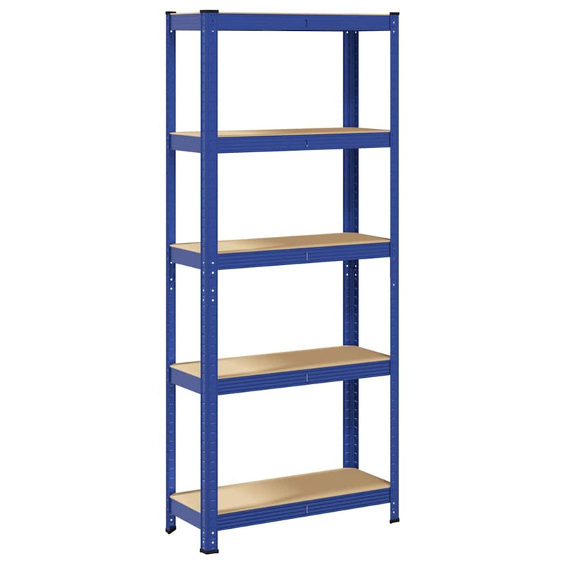 Load image into Gallery viewer, Vidaxl opbergrek 5-laags staal bewerkt hout blauw
