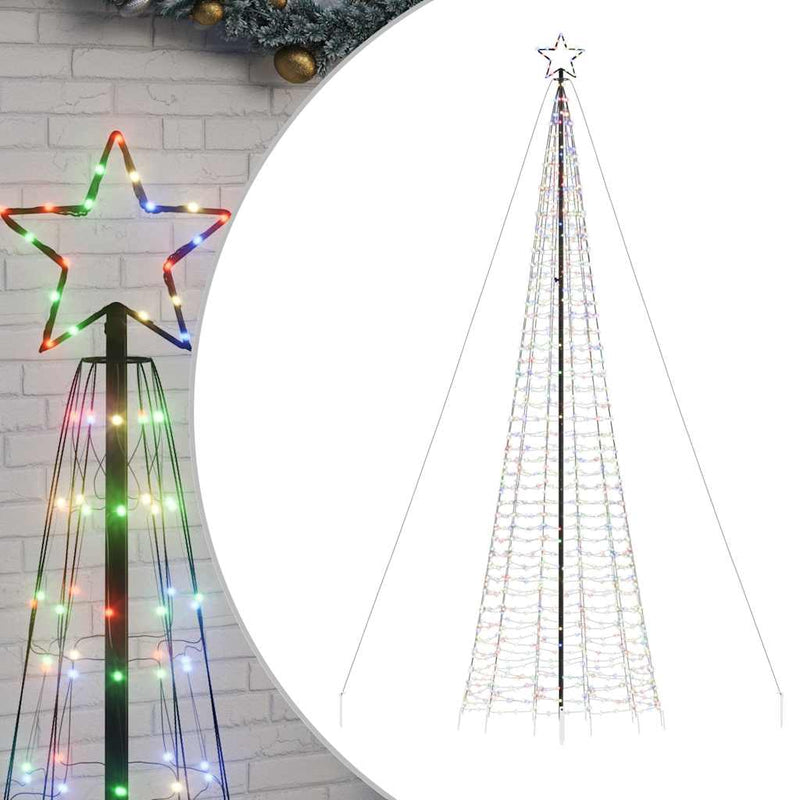 Load image into Gallery viewer, Vidaxl lichtkegel met grondpinnen 1534 meerkleurige led's 500 cm
