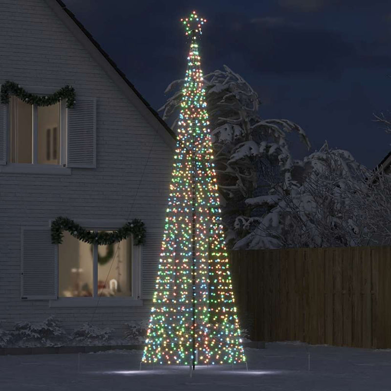 Load image into Gallery viewer, Vidaxl lichtkegel met grondpinnen 1534 meerkleurige led's 500 cm
