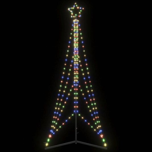 Vidaxl led-kerstboom 483 leds kleurrijk 240 cm