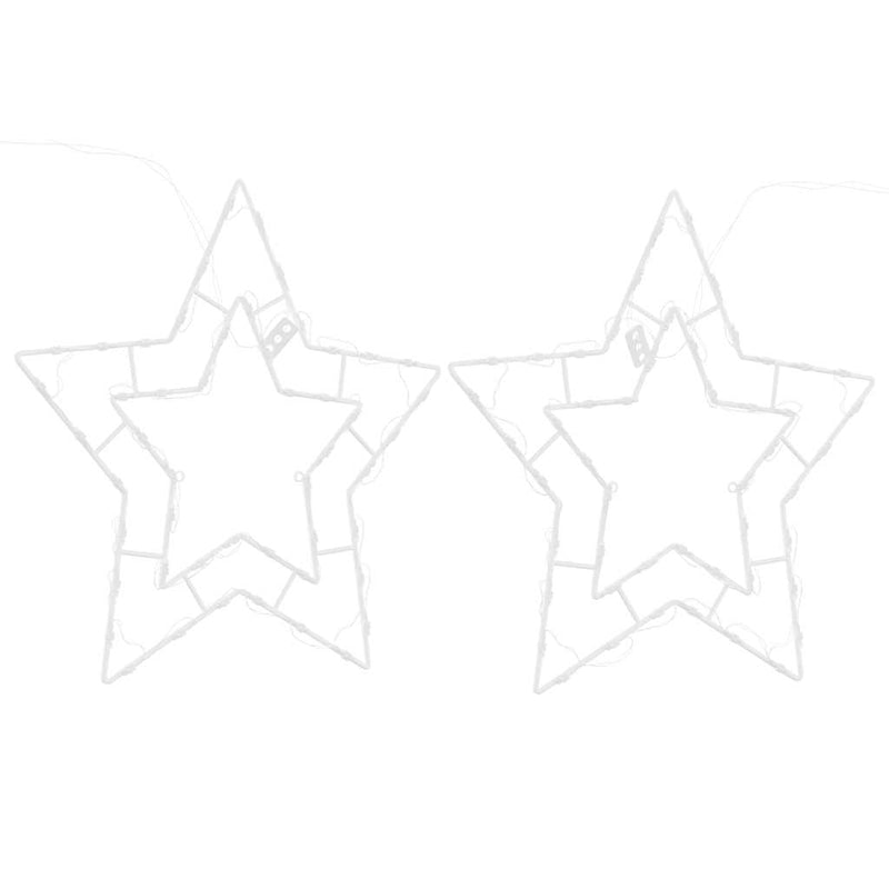 Load image into Gallery viewer, Vidaxl kerstverlichting ster silhouet 2 st 50 leds warm wit
