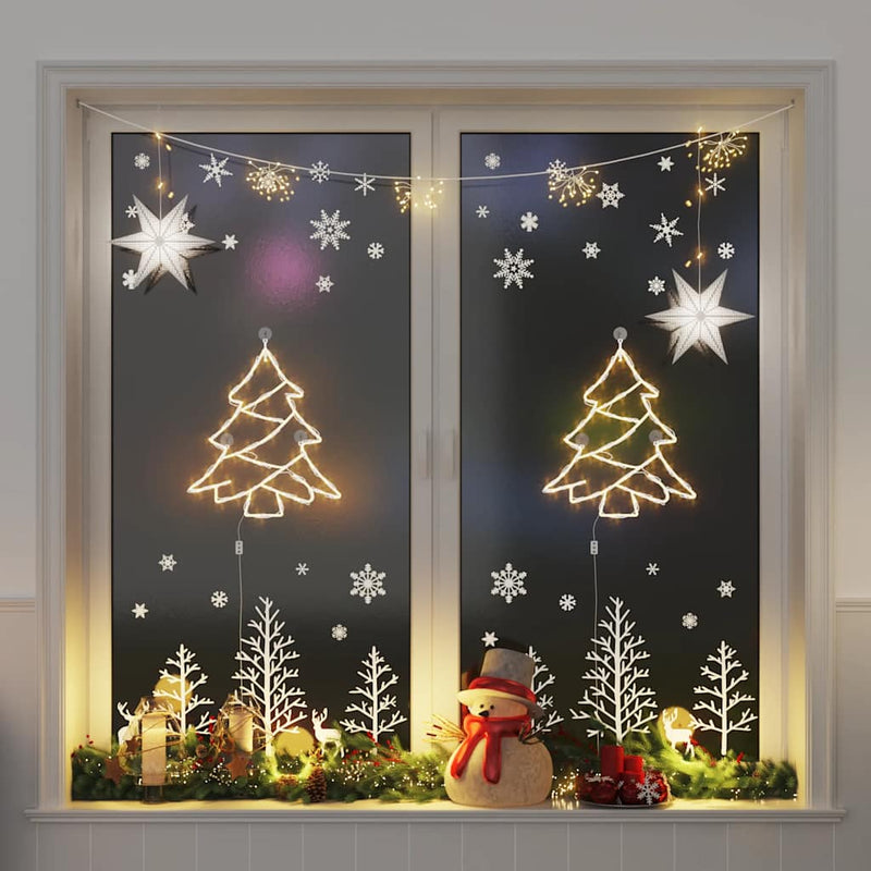 Load image into Gallery viewer, Vidaxl kerstverlichting kerstboom silhouet 2 st 50 leds warm wit
